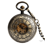Montre à gousset ancienne avec mécanisme apparent