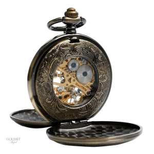 Mécanisme visible dans une montre à gousset vintage