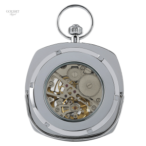 Montre de poche argentée pour homme