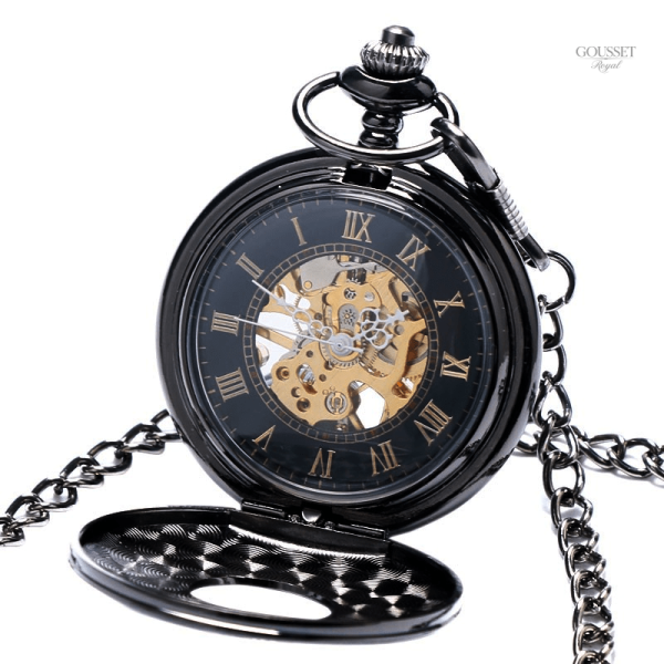 Montre à gousset vintage en design squelette