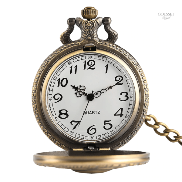 Montre à gousset avec motif crâne pour style audacieux