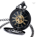 Montre à gousset vintage avec finition noire élégante
