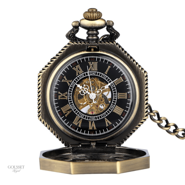 Montre à gousset vintage avec cadran à chiffres romains