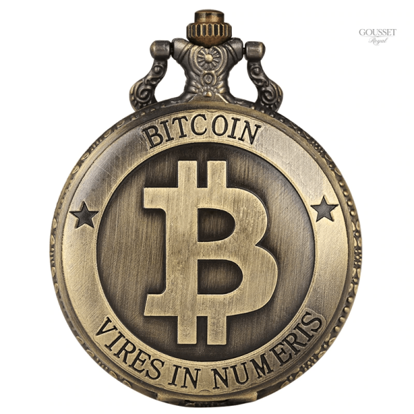 Montre à gousset homme Bitcoin élégante et moderne