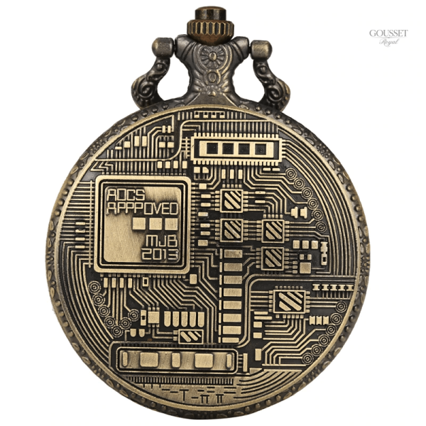 Accessoire horloger pour homme avec symbole Bitcoin
