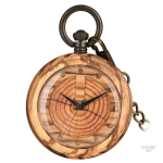 Montre à gousset homme en bois brut