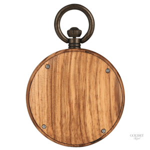 Montre à gousset en bois naturel pour homme