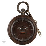 Montre à gousset homme bois fumé élégante