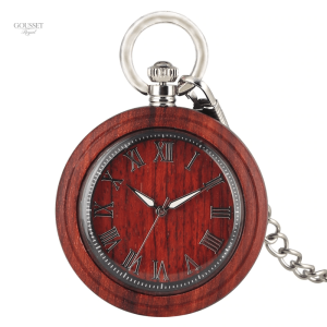 Montre à gousset homme Red Wood élégante et raffinée