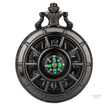Montre à gousset homme avec boussole intégrée
