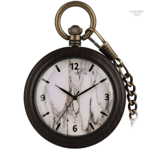 Montre à gousset homme avec cadran marbré élégant