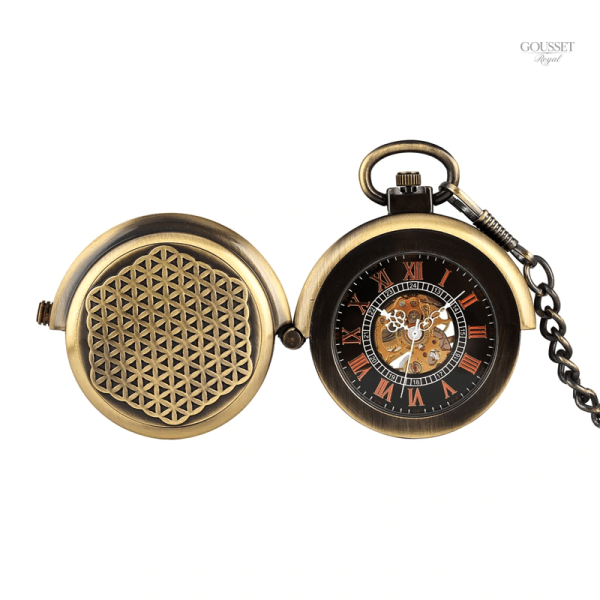Horloge de poche classique avec charnière