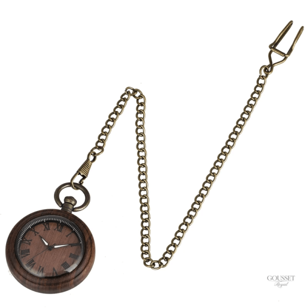 Montre à gousset élégante en wengé