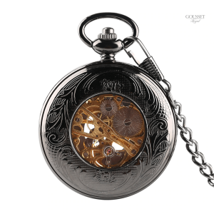 Montre à gousset féminine avec motif cœur