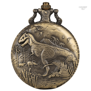 Montre à gousset homme dinosaure élégante