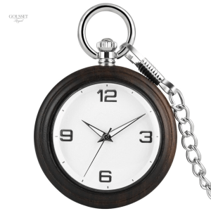 Accessoire élégant, montre à gousset en bois