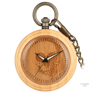 Montre à gousset homme tête de mort