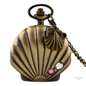 Montre à gousset femme coquillage élégante