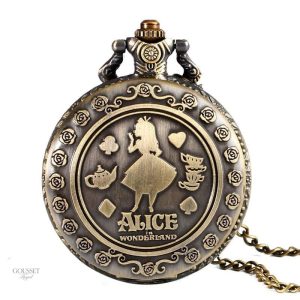 Montre à gousset femme Alice au Pays des Merveilles