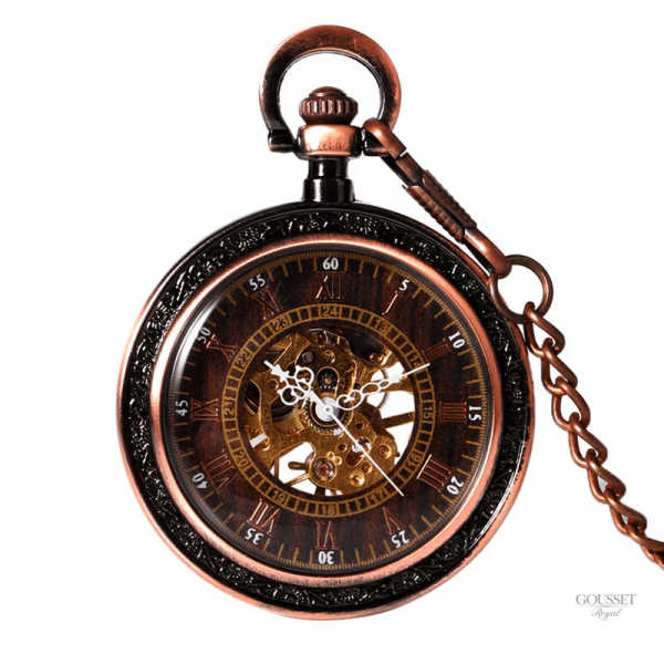 Montre à gousset ancienne en cuivre
