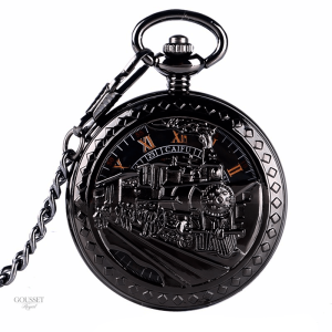 Montre à gousset ancienne locomotive vintage