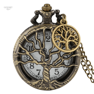 Montre à gousset femme arbre de vie élégante