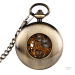 Montre à gousset vintage en bois, élégance intemporelle