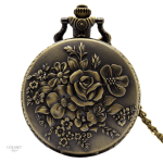 Montre à gousset femme ornée d'une rose élégante