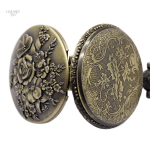 Accessoire féminin : montre à gousset avec motif floral