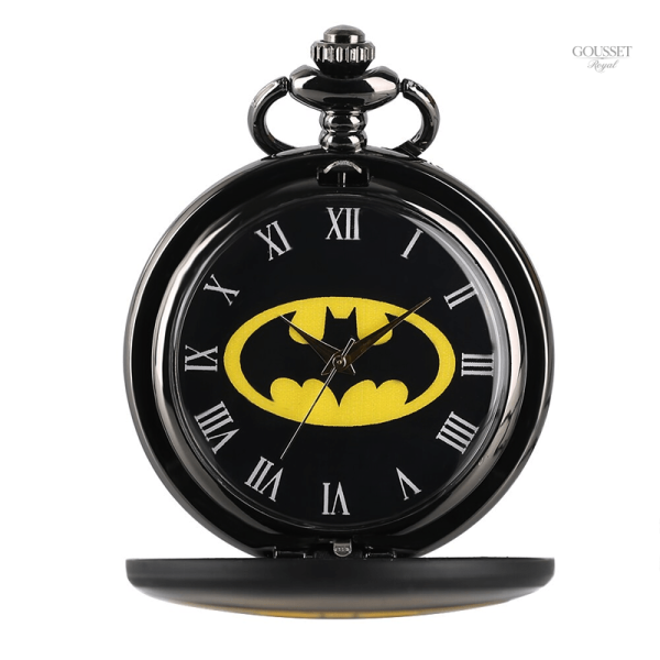 Accessoire de mode homme, montre à gousset Batman