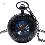 Montre à gousset ancienne bleu céleste