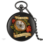 Montre à gousset homme avec boussole au style vintage