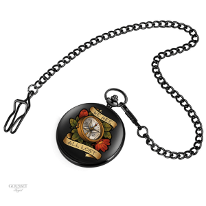 Accessoire rétro pour homme : montre à gousset avec boussole