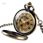 Montre à gousset vintage en bronze avec secrets