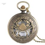 Montre à gousset homme Cancer en acier inoxydable