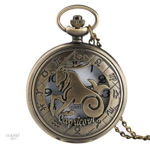 Montre à gousset homme Capricorne élégante