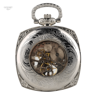 Montre ancienne en argent avec design carré