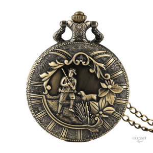 Montre à gousset homme chasseur élégante et vintage