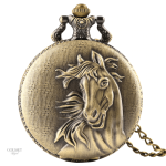Montre à gousset femme avec motif cheval