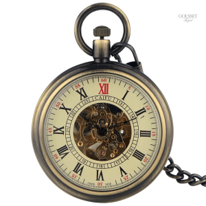 Montre à gousset ancienne avec chiffres romains élégants
