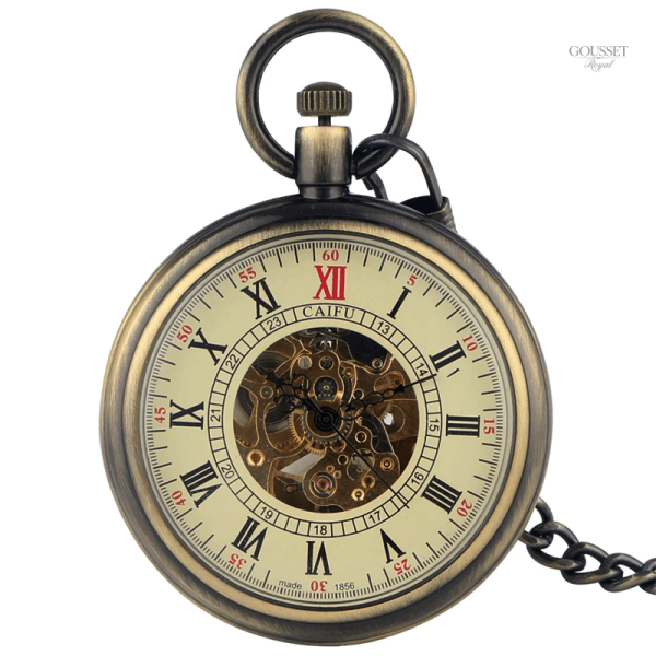 Montre à gousset ancienne avec chiffres romains élégants