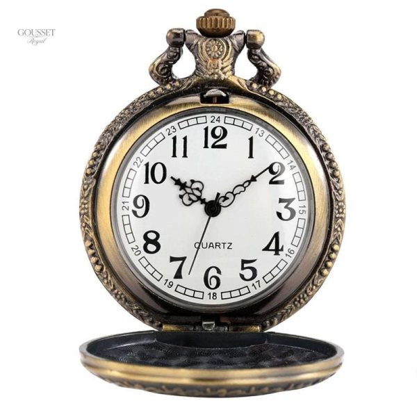 Montre de poche avec couronne pour un style raffiné