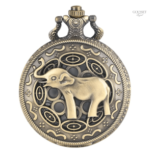 Montre à gousset éléphant pour femme