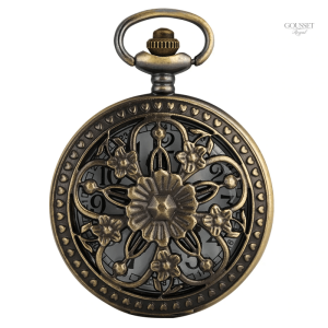 Montre à gousset femme fleurs élégante et délicate