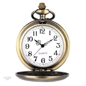 Montre à gousset pour femme, design floral charmant