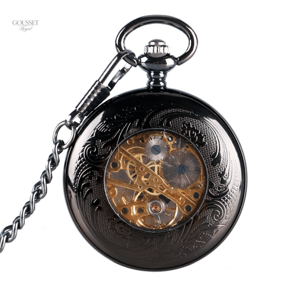 Accessoire féminin gothique, montre à gousset vintage
