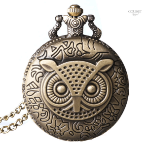 Montre à gousset femme hibou élégante