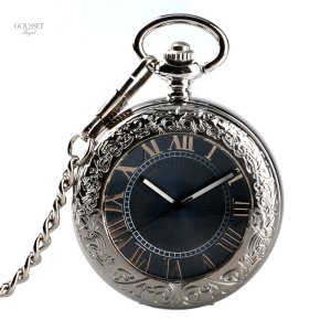 Montre à gousset ancienne en argent pour gentleman
