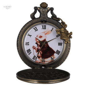 Montre à gousset femme style lapin Alice