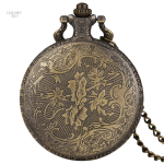 Montre à gousset avec motif de loup pour homme